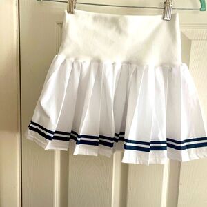 Jolie & Joy White and Navy Pleated Tennis Skirt